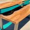 Transparent Blue Elm River Dining Table  Thumbnail